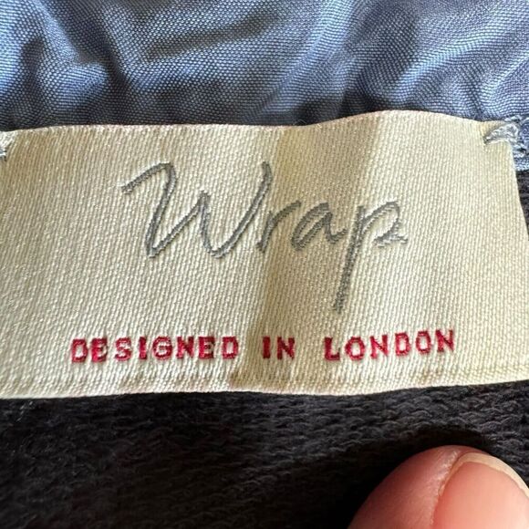 Wrap London Shift Dress Blue Short sleeve Cotton Sz XS Zip Pockets Boxy Coastal - Picture 6 of 10